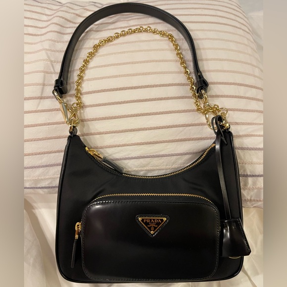 PRADA 2023 Re-Nylon and Brushed Leather Mini-Bag - Picture 12 of 15